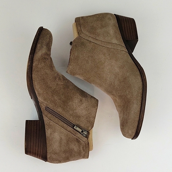 Lucky Brand Barstyn Boho Chic Ankle Boots Tan Size 8.5 - Picture 4 of 15